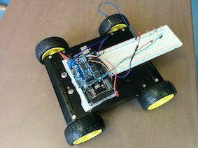 Arduino mit Fahrzeug und Sensoren