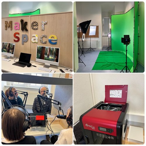 Collage aus Bildern vom Makerspace