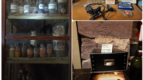 Collage aus Bildern vom Schulmuseum